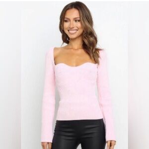 Petal & Pup Pink Ribbed Long Sleeve Top